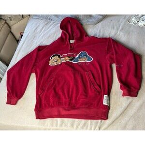 Vintage Platinum Fubu Fat Albert and the Junkyard Gang Hoodie Jacket Red Size M